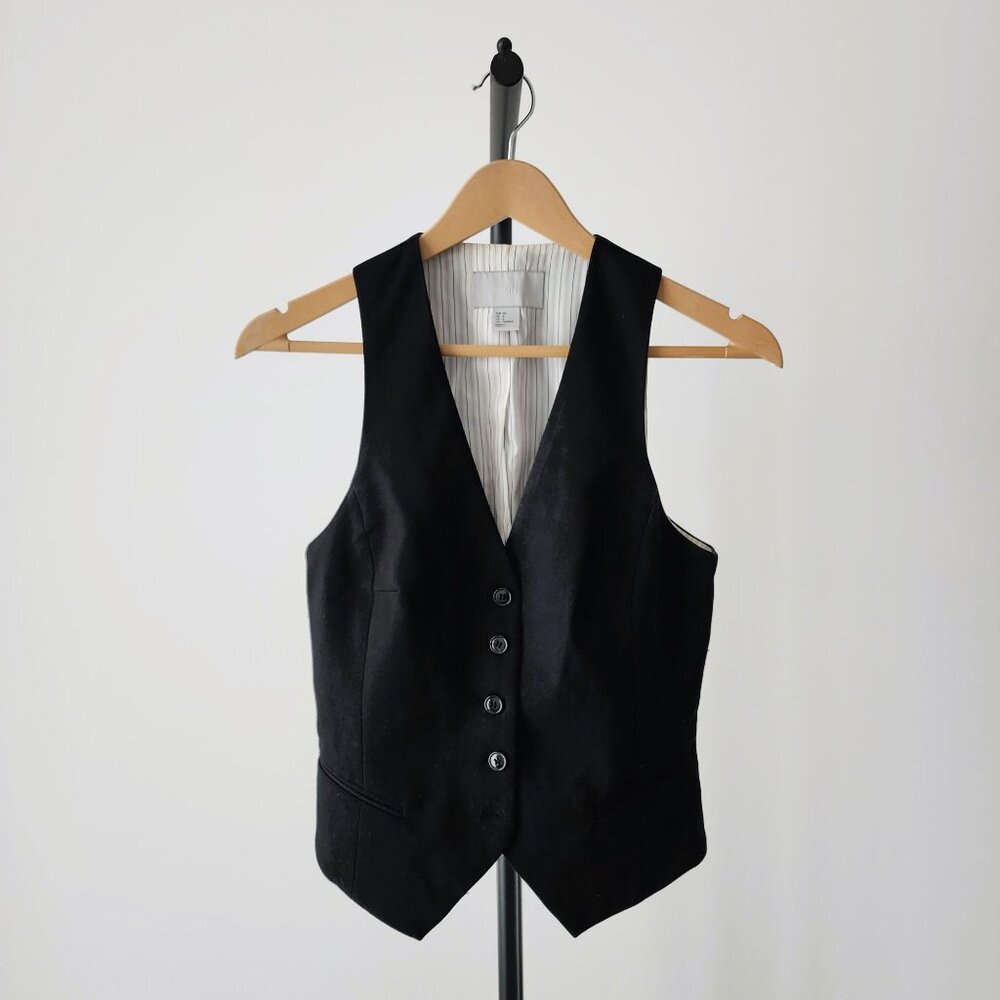 H&M Tailored Suit Vest in Black
